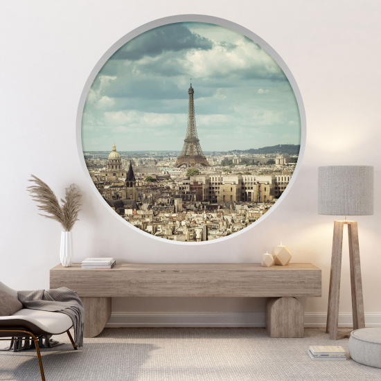 Vinilo Adhesivo Decorativo trampantojo 3D - Torre Eiffel