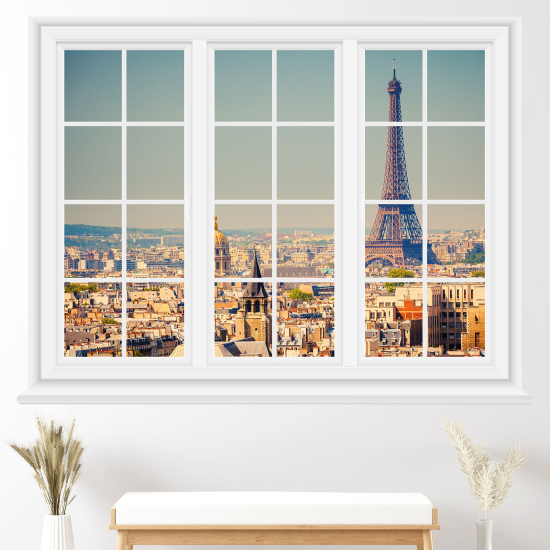 Vinilo Adhesivo Decorativo trampantojo 3D - Torre Eiffel