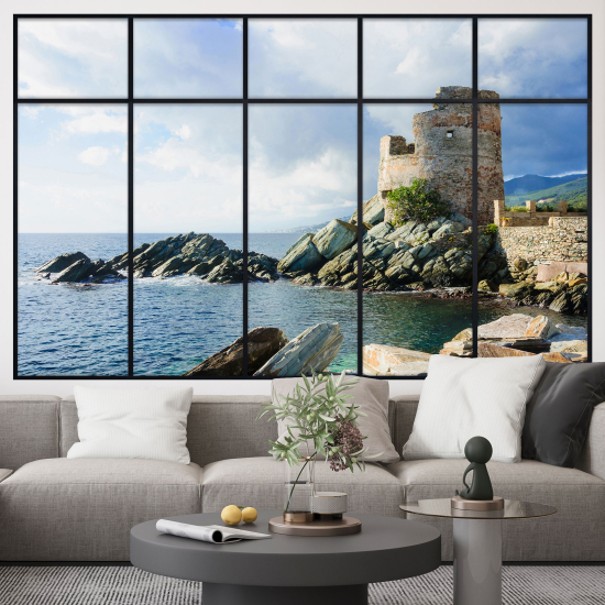 Vinilo Adhesivo Decorativo trampantojo 3D - Torre genovesa