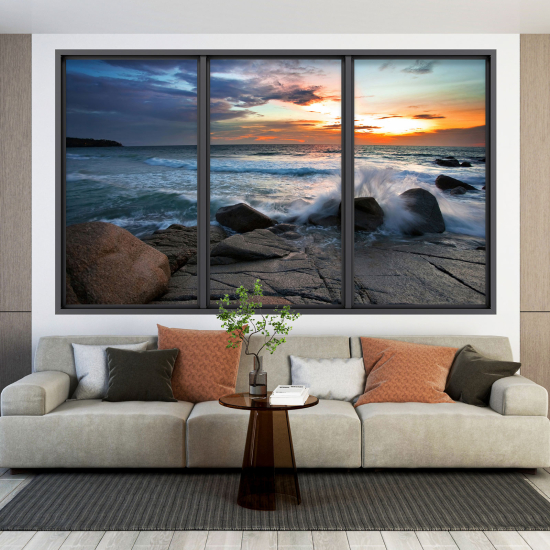 Vinilo Adhesivo Decorativo trampantojo 3D - Vista al Mar