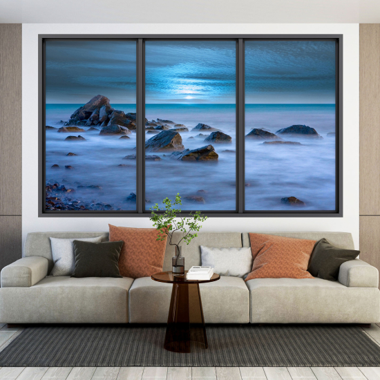 Vinilo Adhesivo Decorativo trampantojo 3D - Vista al Mar