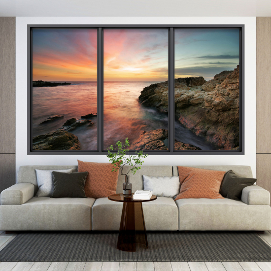 Vinilo Adhesivo Decorativo trampantojo 3D - Vista al Mar