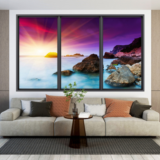 Vinilo Adhesivo Decorativo trampantojo 3D - Vista al Mar