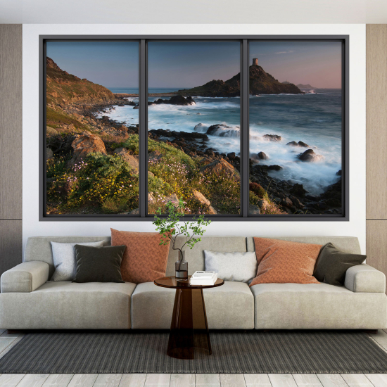 Vinilo Adhesivo Decorativo trampantojo 3D - Vista al Mar