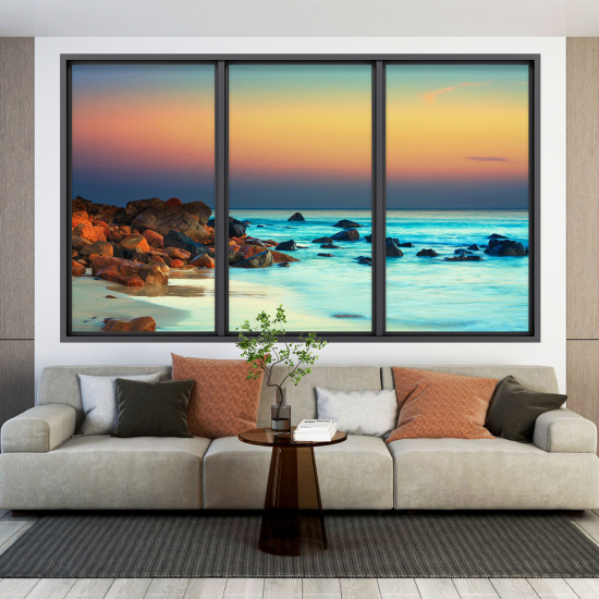 Vinilo Adhesivo Decorativo trampantojo 3D - Vista al Mar