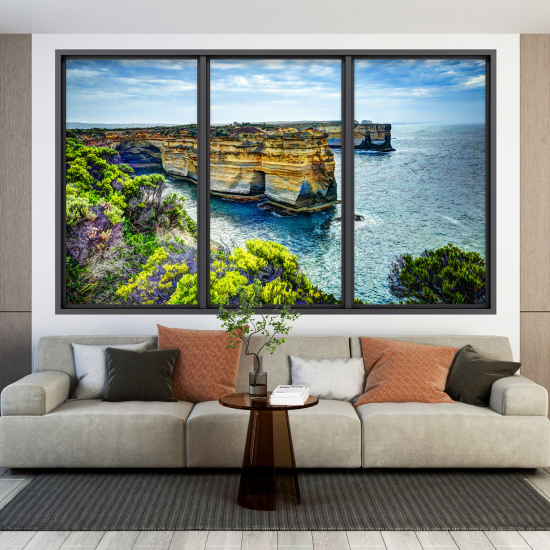 Vinilo Adhesivo Decorativo trampantojo 3D - Vista al Mar