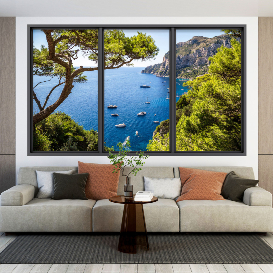 Vinilo Adhesivo Decorativo trampantojo 3D - Vista al Mar
