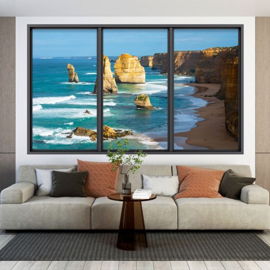 Vinilo Adhesivo Decorativo trampantojo 3D - Vista al Mar
