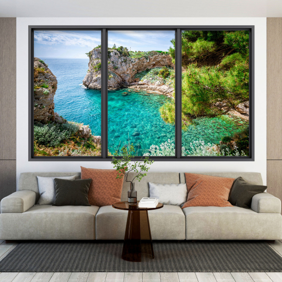 Vinilo Adhesivo Decorativo trampantojo 3D - Vista al Mar