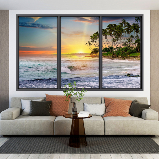 Vinilo Adhesivo Decorativo trampantojo 3D - Vista al Mar