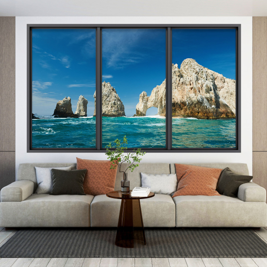 Vinilo Adhesivo Decorativo trampantojo 3D - Vista al Mar