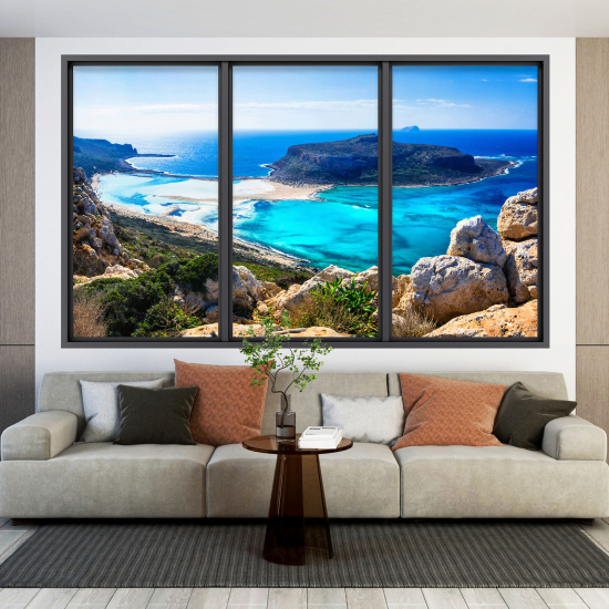 Vinilo Adhesivo Decorativo trampantojo 3D - Vista al Mar
