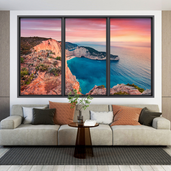 Vinilo Adhesivo Decorativo trampantojo 3D - Vista al Mar