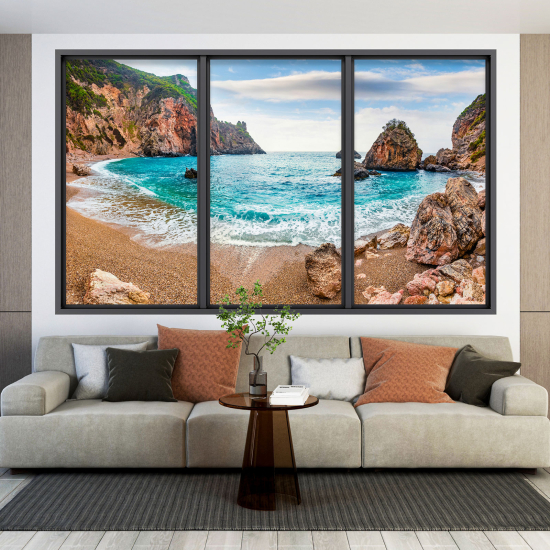 Vinilo Adhesivo Decorativo trampantojo 3D - Vista al Mar