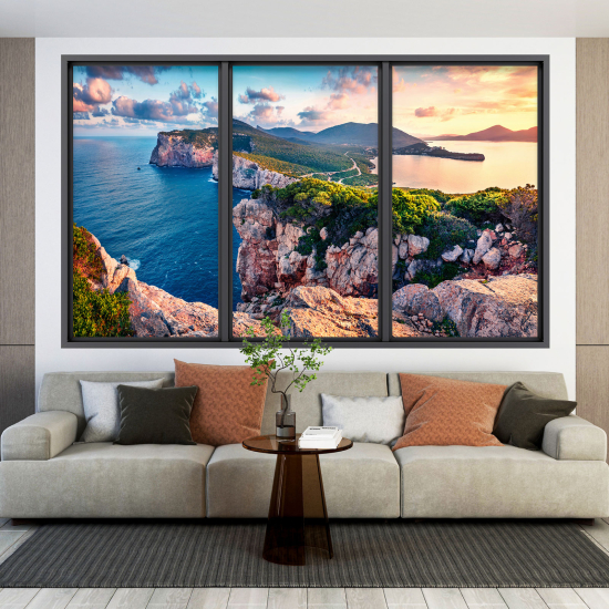 Vinilo Adhesivo Decorativo trampantojo 3D - Vista al Mar