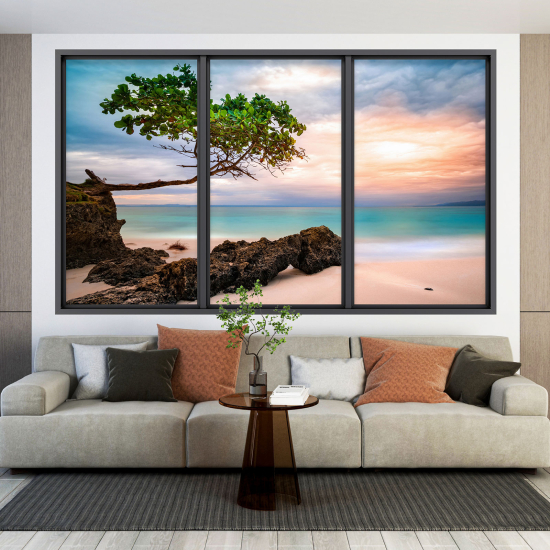 Vinilo Adhesivo Decorativo trampantojo 3D - Vista al Mar