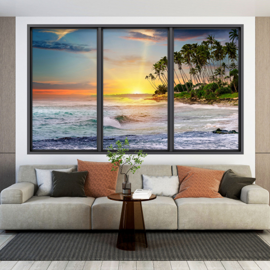 Vinilo Adhesivo Decorativo trampantojo 3D - Vista al Mar