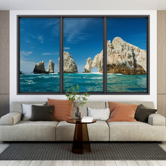 Vinilo Adhesivo Decorativo trampantojo 3D - Vista al Mar