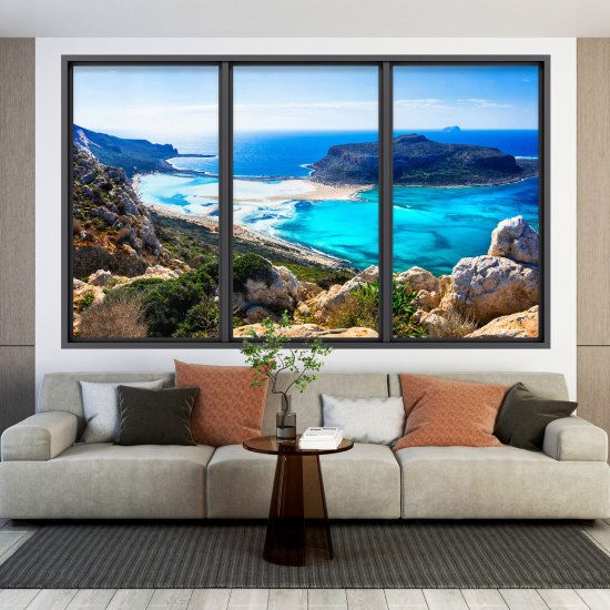 Vinilo Adhesivo Decorativo trampantojo 3D - Vista al Mar