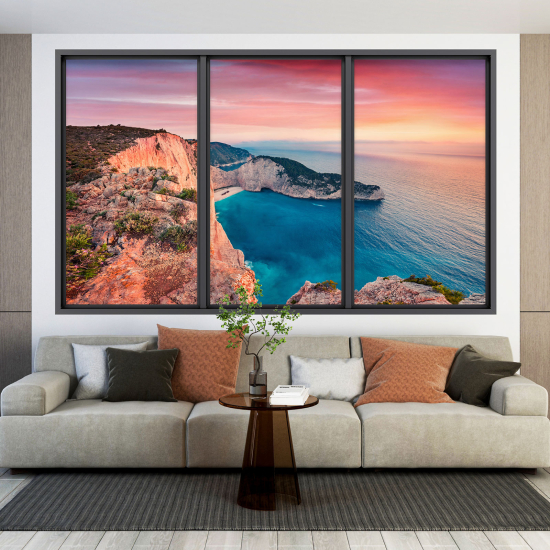Vinilo Adhesivo Decorativo trampantojo 3D - Vista al Mar