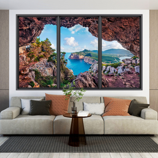 Vinilo Adhesivo Decorativo trampantojo 3D - Vista al Mar