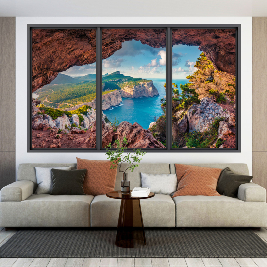 Vinilo Adhesivo Decorativo trampantojo 3D - Vista al Mar