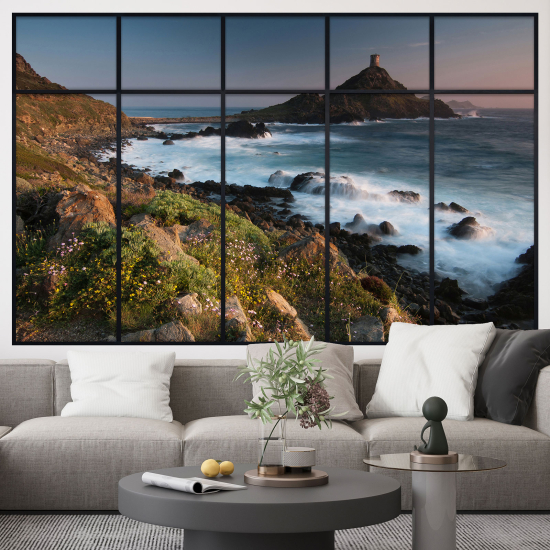 Vinilo Adhesivo Decorativo trampantojo 3D - Vista al Mar