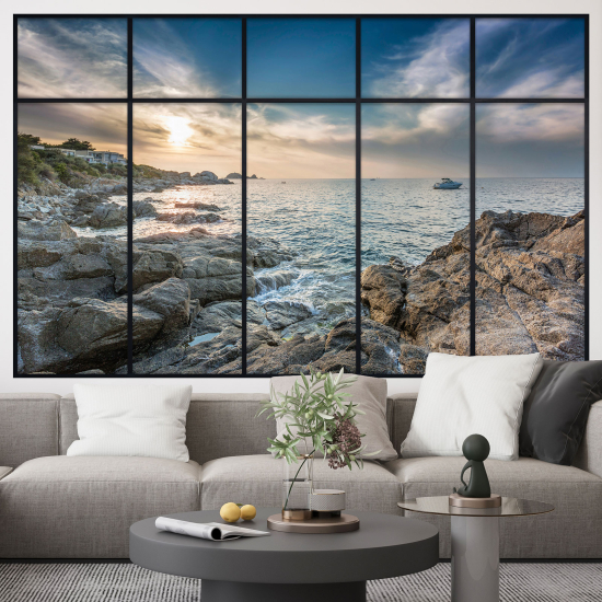 Vinilo Adhesivo Decorativo trampantojo 3D - Vista al Mar