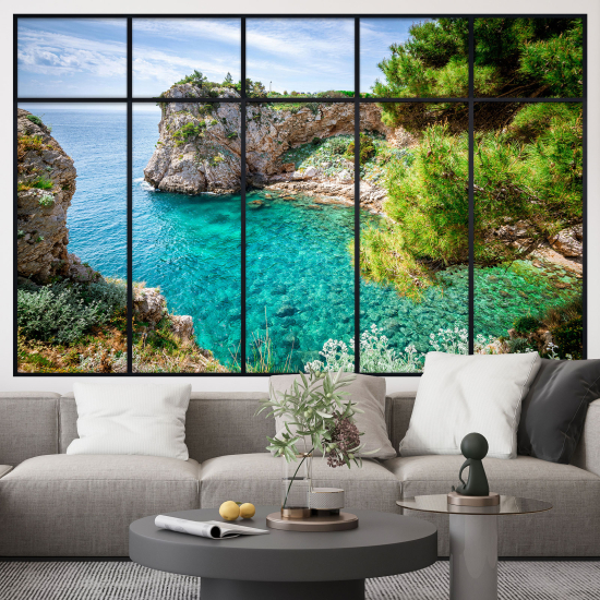 Vinilo Adhesivo Decorativo trampantojo 3D - Vista al Mar