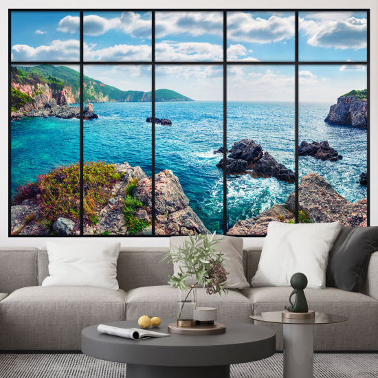 Vinilo Adhesivo Decorativo trampantojo 3D - Vista al Mar
