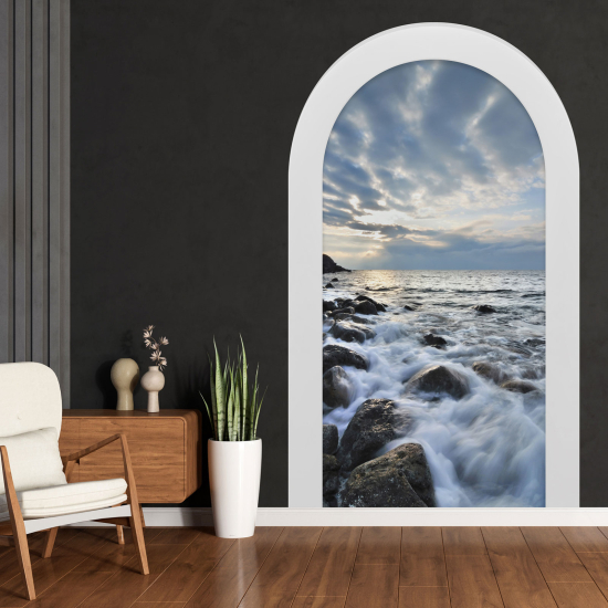 Vinilo Adhesivo Decorativo trampantojo 3D - Vista al mar