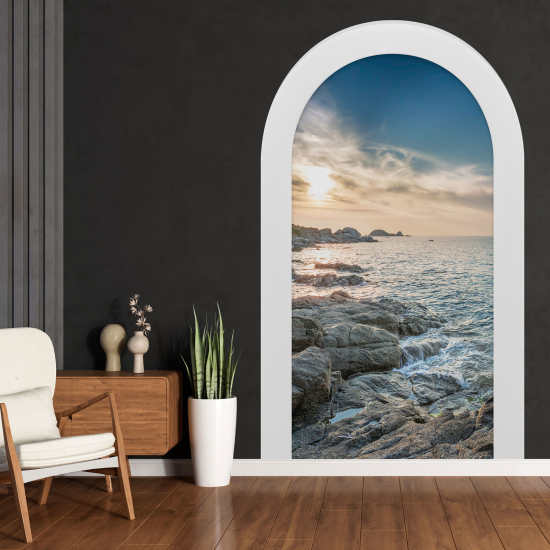 Vinilo Adhesivo Decorativo trampantojo 3D - Vista al Mar