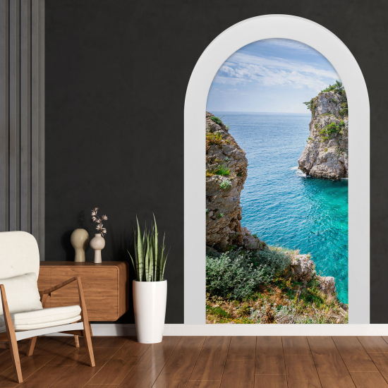 Vinilo Adhesivo Decorativo trampantojo 3D - Vista al Mar