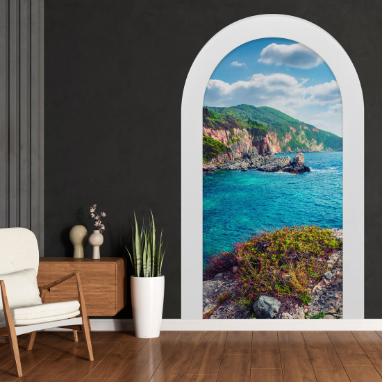Vinilo Adhesivo Decorativo trampantojo 3D - Vista al Mar