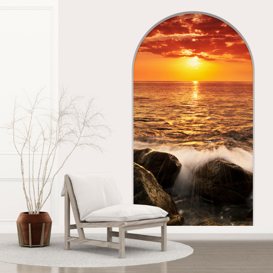 Vinilo Adhesivo Decorativo trampantojo 3D - Vista al Mar