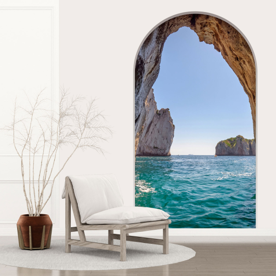Vinilo Adhesivo Decorativo trampantojo 3D - Vista al Mar