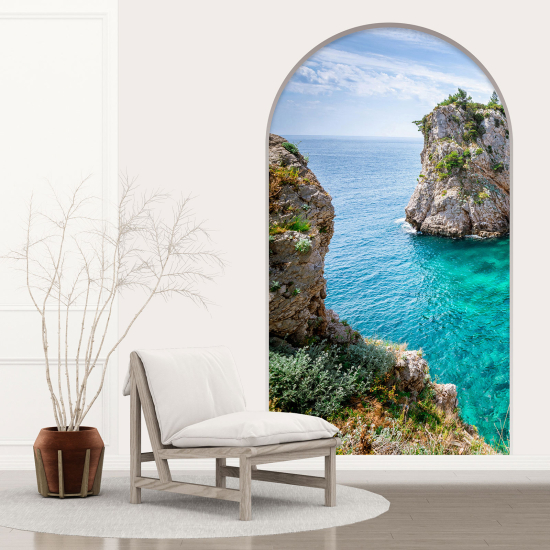 Vinilo Adhesivo Decorativo trampantojo 3D - Vista al Mar