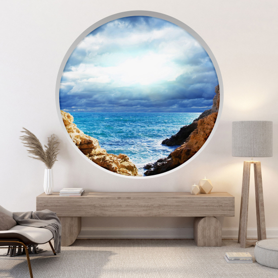 Vinilo Adhesivo Decorativo trampantojo 3D - Vista al Mar