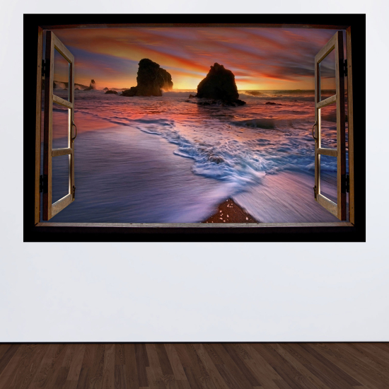 Vinilo Adhesivo Decorativo trampantojo 3D - Vista al mar