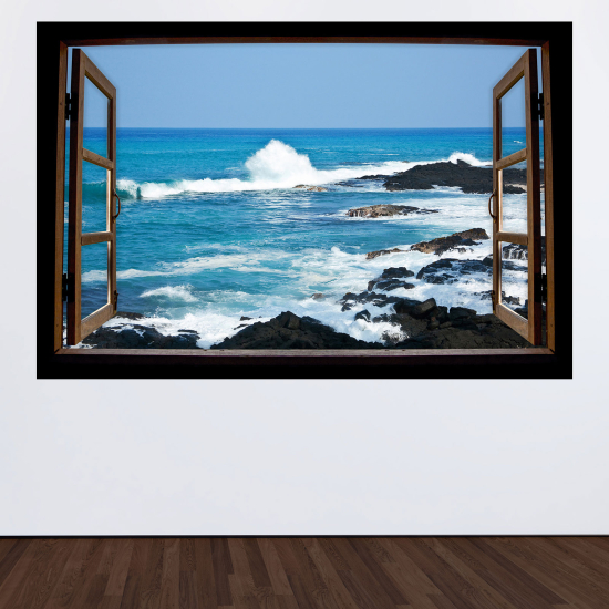 Vinilo Adhesivo Decorativo trampantojo 3D - Vista al mar