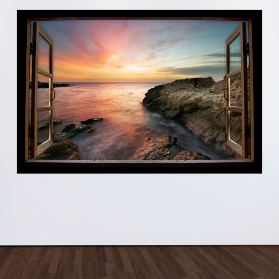 Vinilo Adhesivo Decorativo trampantojo 3D - Vista al mar