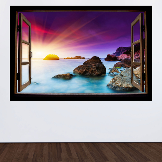Vinilo Adhesivo Decorativo trampantojo 3D - Vista al mar