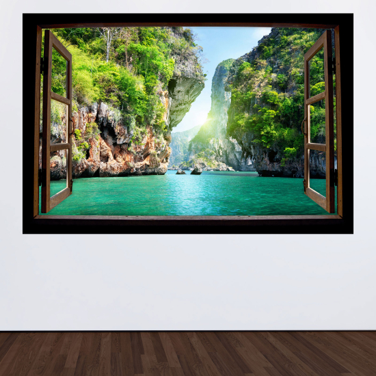 Vinilo Adhesivo Decorativo trampantojo 3D - Vista al mar
