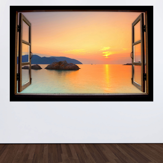 Vinilo Adhesivo Decorativo trampantojo 3D - Vista al mar