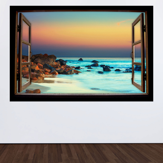 Vinilo Adhesivo Decorativo trampantojo 3D - Vista al mar