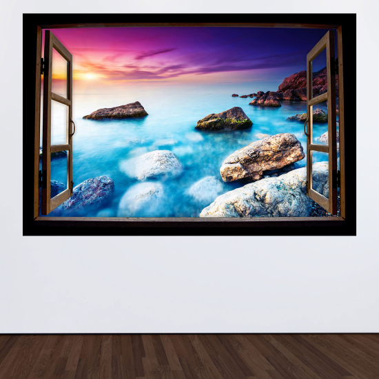 Vinilo Adhesivo Decorativo trampantojo 3D - Vista al mar
