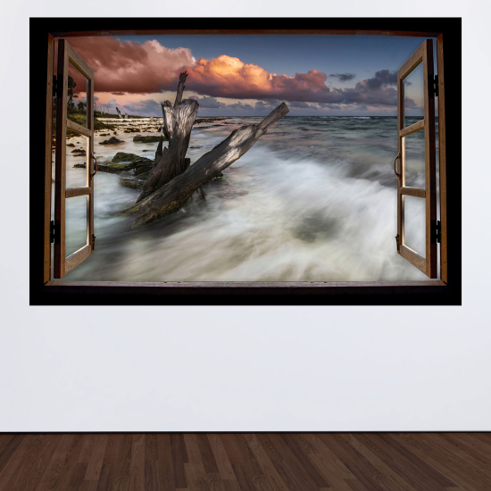 Vinilo Adhesivo Decorativo trampantojo 3D - Vista al mar