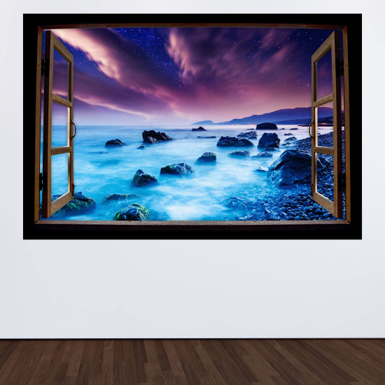 Vinilo Adhesivo Decorativo trampantojo 3D - Vista al mar