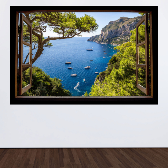Vinilo Adhesivo Decorativo trampantojo 3D - Vista al mar