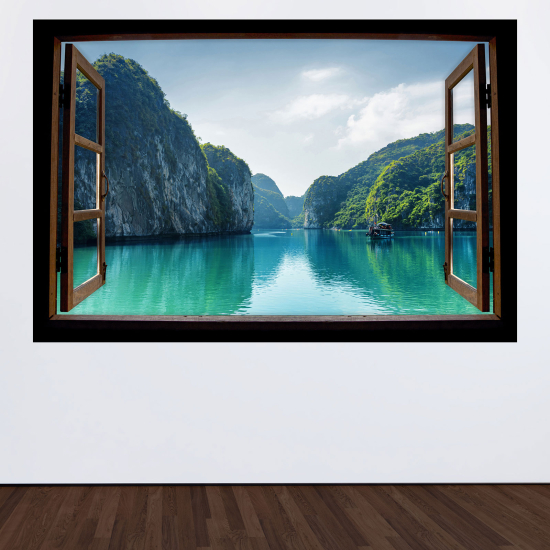 Vinilo Adhesivo Decorativo trampantojo 3D - Vista al mar